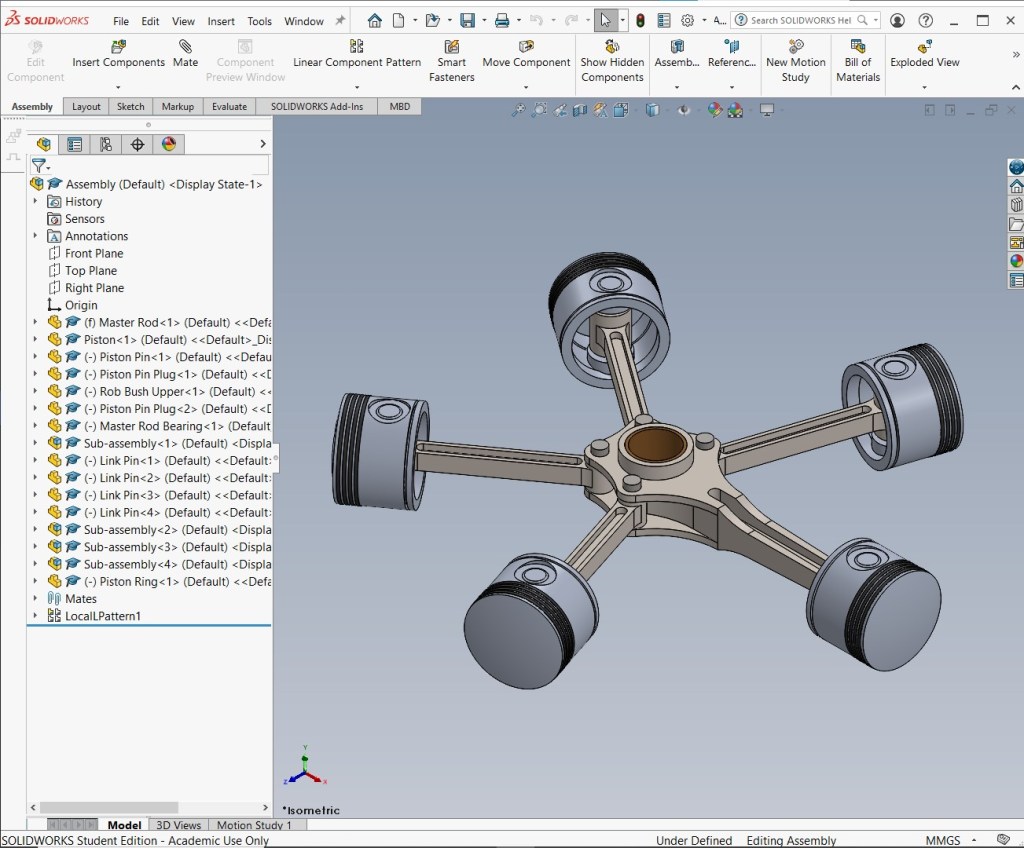 Radial piston assembly