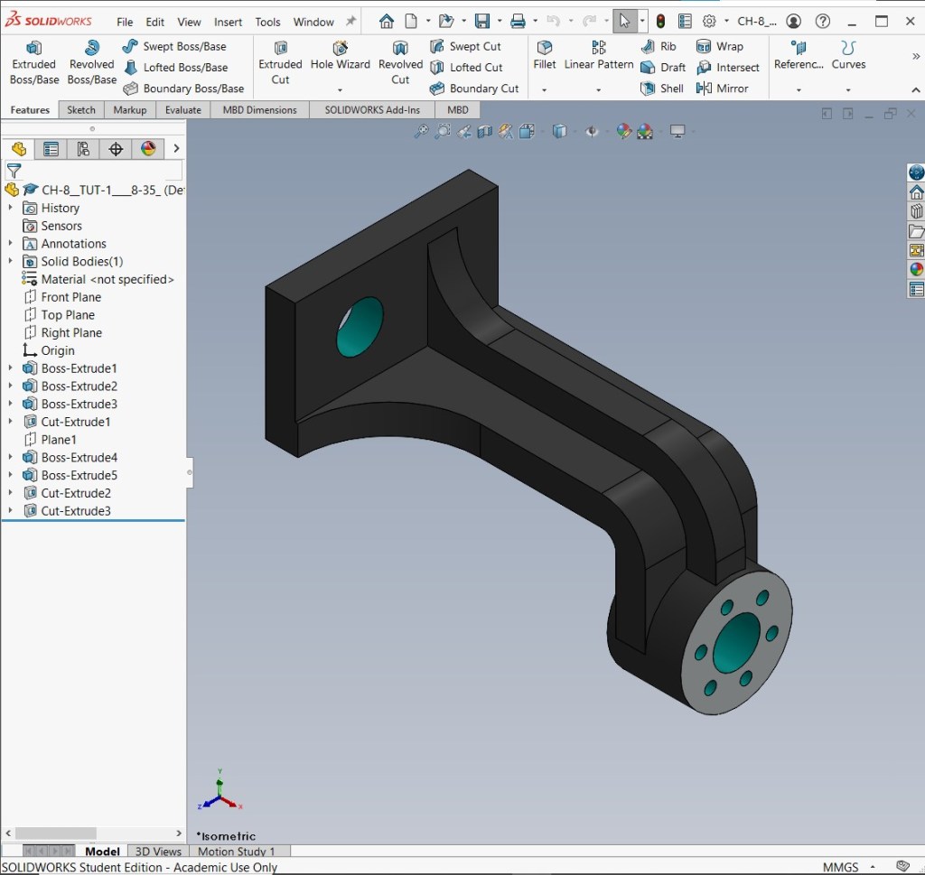 Flanged bracket