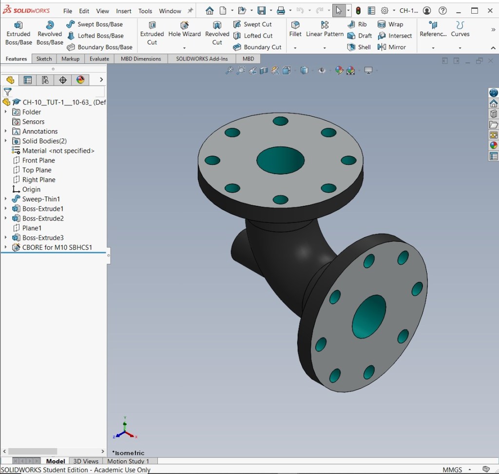 Flanged fitting