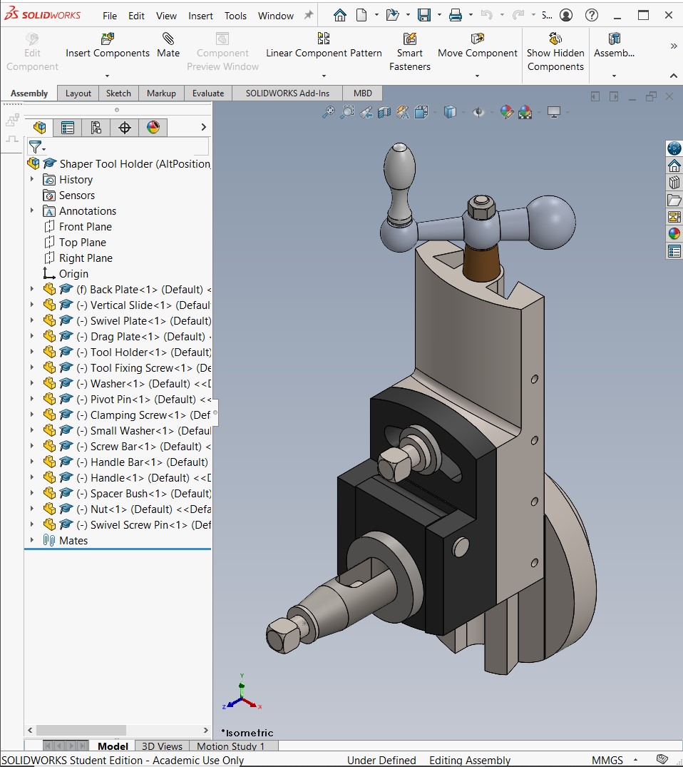 Shaper tool holder