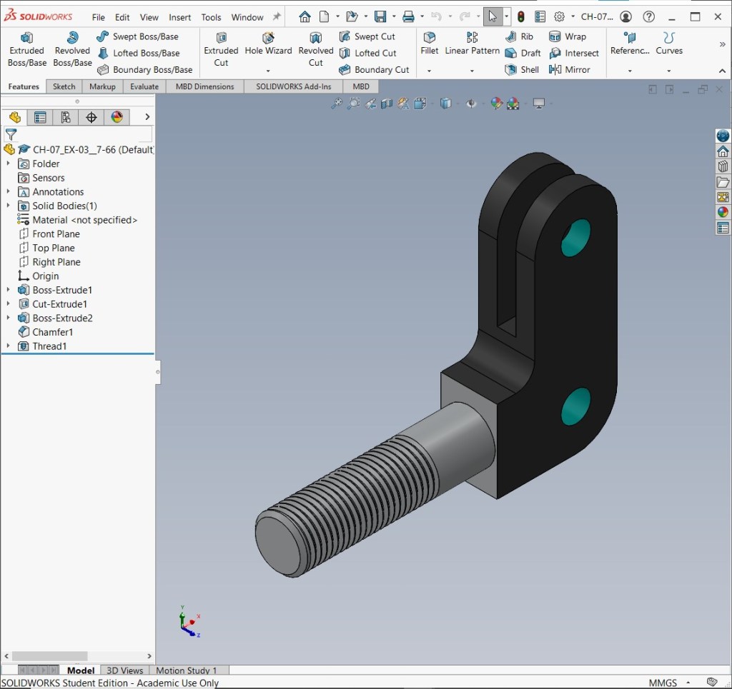 Threaded rod clevis
