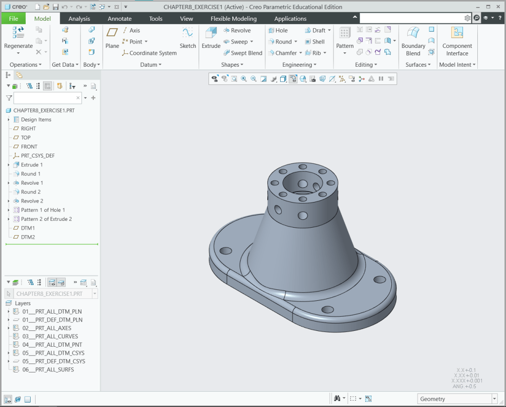 Flanged housing