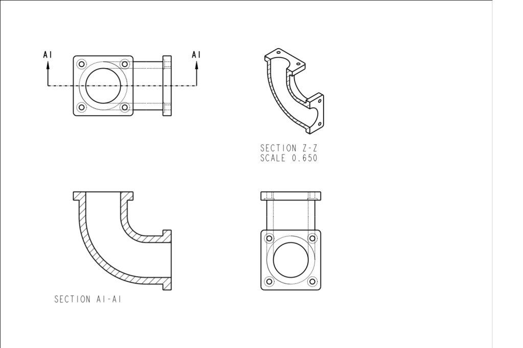 Flanged pipe elbow