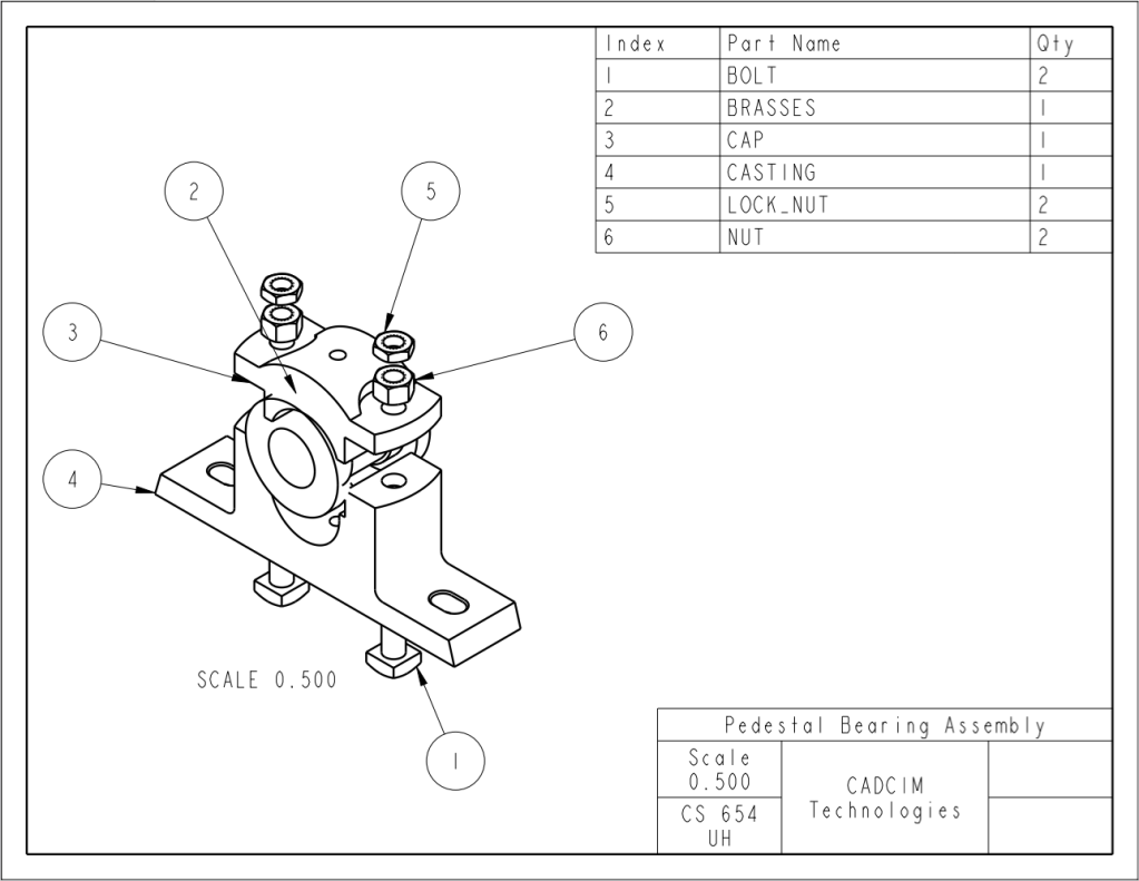 Pedestal bearing assembly